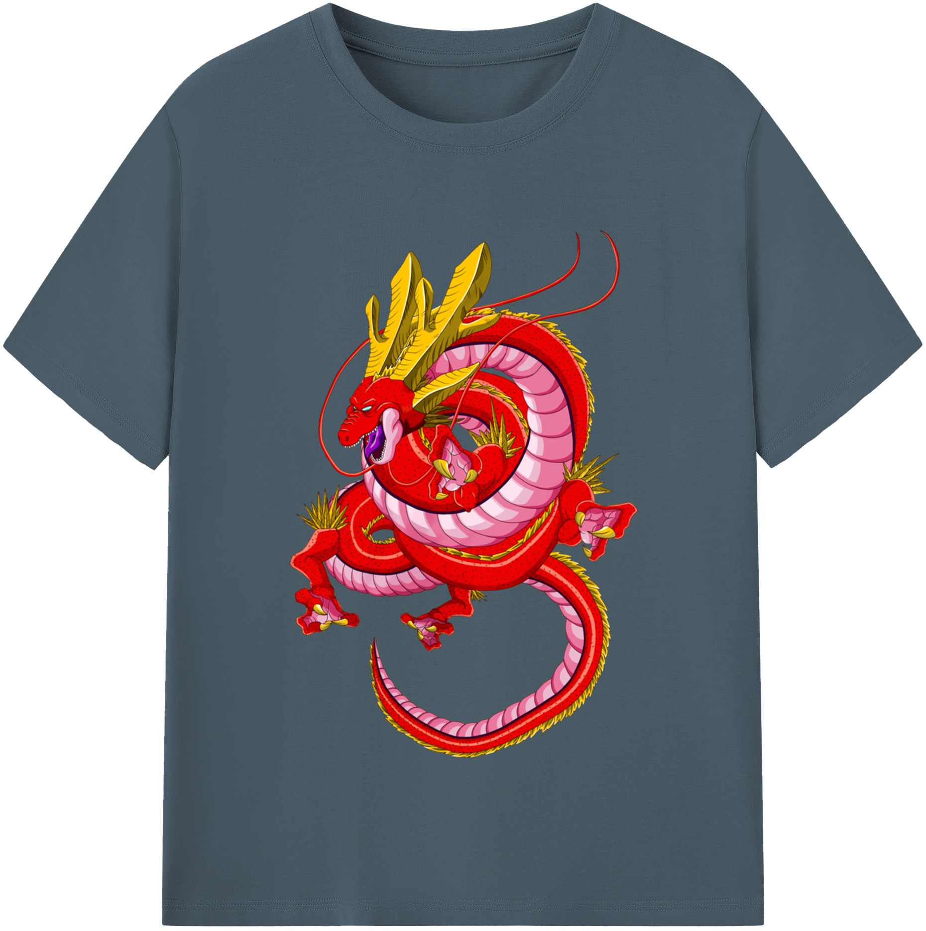 （画像用） ドラゴンボール 神龍 シェンロン DRAGON BALL Shenron 綿100％半袖Tシャツ（フロントプリント）